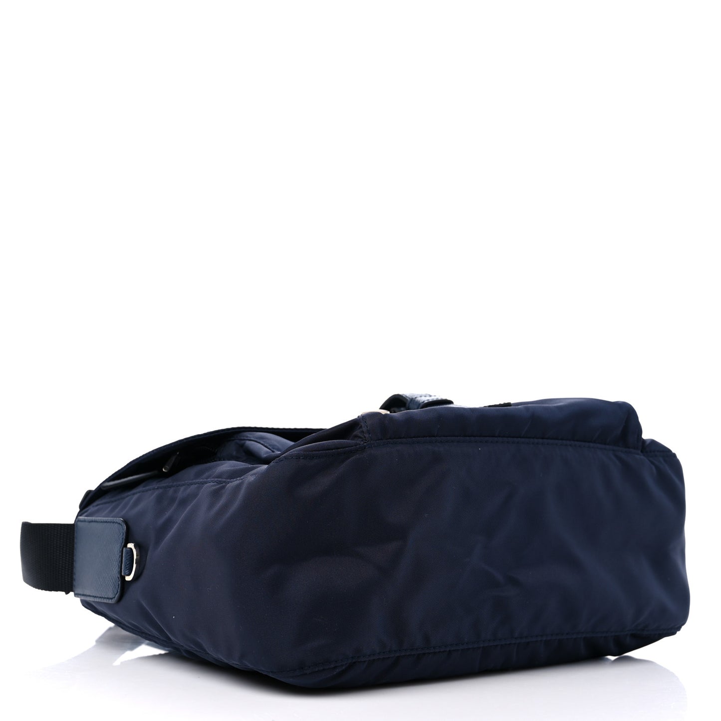 Nylon Vela Saffiano Single Buckle Messenger Shoulder Bag Blue Black