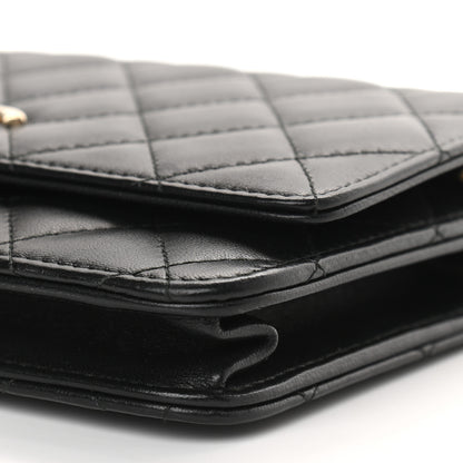 Chanel Lambskin Quilted Trendy CC Wallet On Chain WOC Black 9 of 9