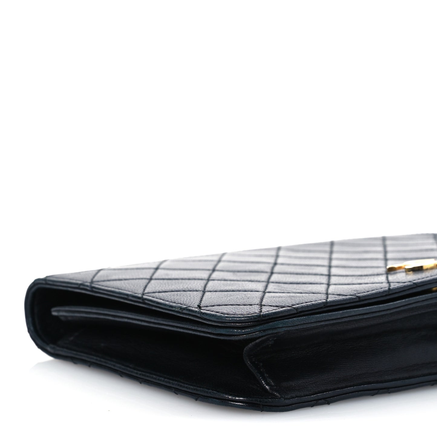 Lambskin Quilted Small Single Flap Bag Black