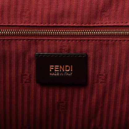 Fendi Vitello Elite Large 2Jours Tote Rosso Scuro Ciliegia 8 of 9