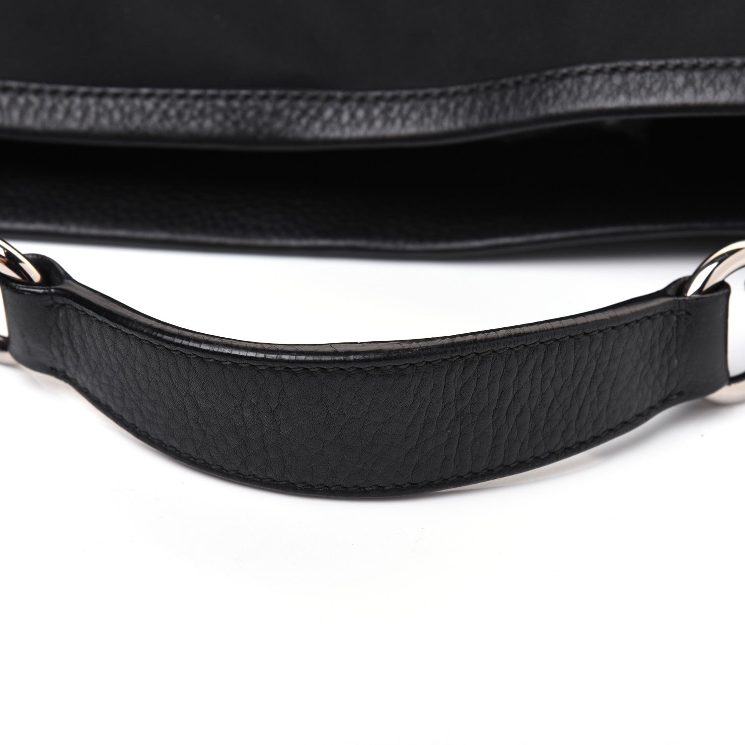 Prada Tessuto Nylon Calfskin Hobo Black 25 of 25