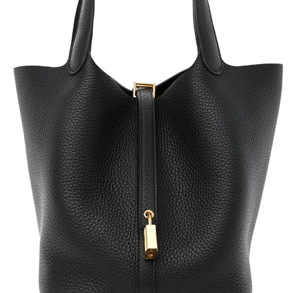 Hermes Taurillon Clemence Picotin Lock 22 MM Black 7 of 9