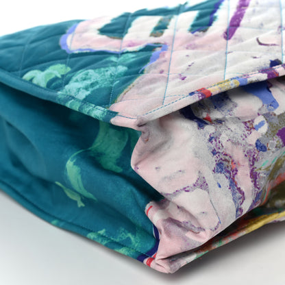 Chanel Canvas Printed Watercolor Quilted Large Tote Multicolor 9 of 10