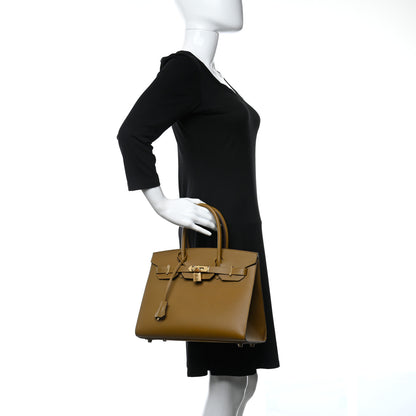 Hermes Madame Calfskin Birkin Sellier 30 Bronze Dore 2 of 11