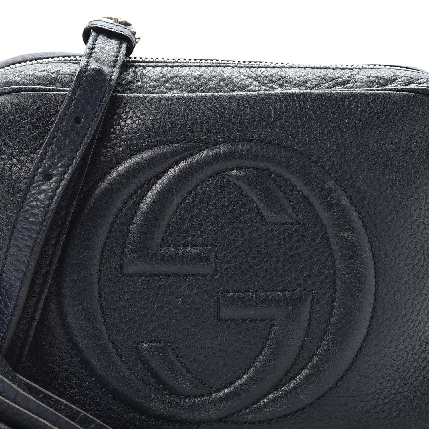 Gucci Pebbled Calfskin Small Soho Disco Bag Blue 9 of 15