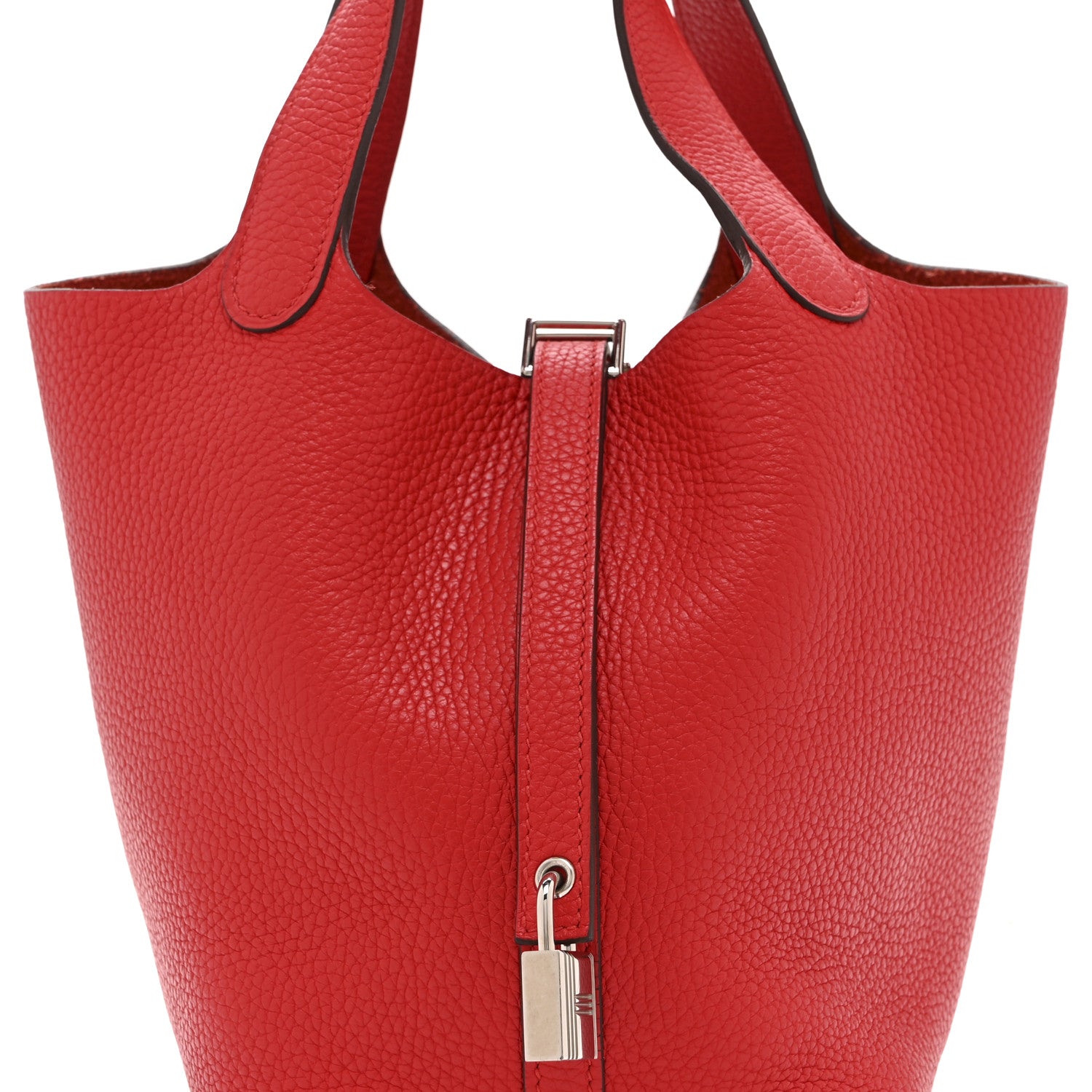Hermes Taurillon Maurice Picotin Lock 18 PM Rouge Piment 1867264