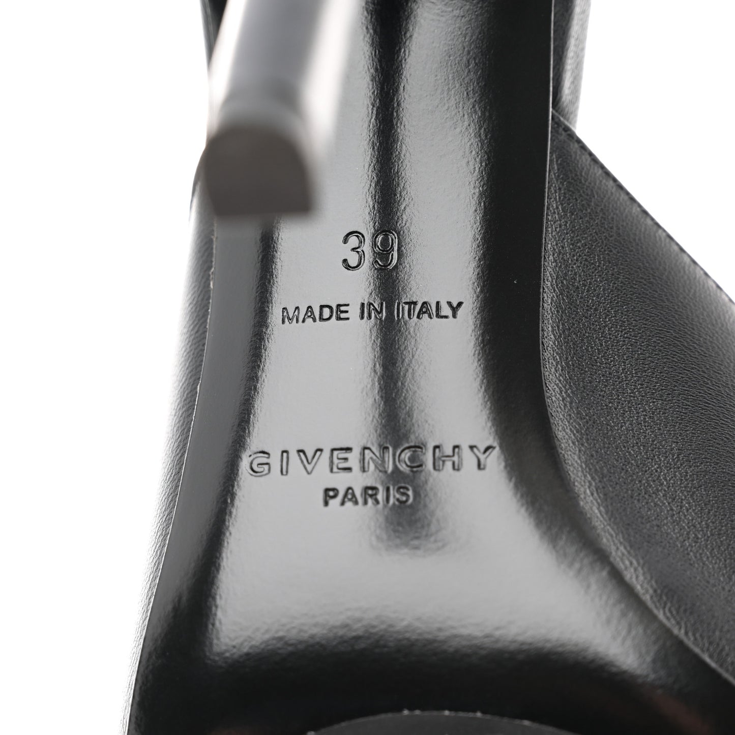 Calfskin Thong-Strap Sandals Mules 39 Black