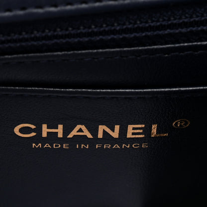 Chanel Tweed Quilted Mini Rectangular Flap Navy Blue Multicolor 6 of 10