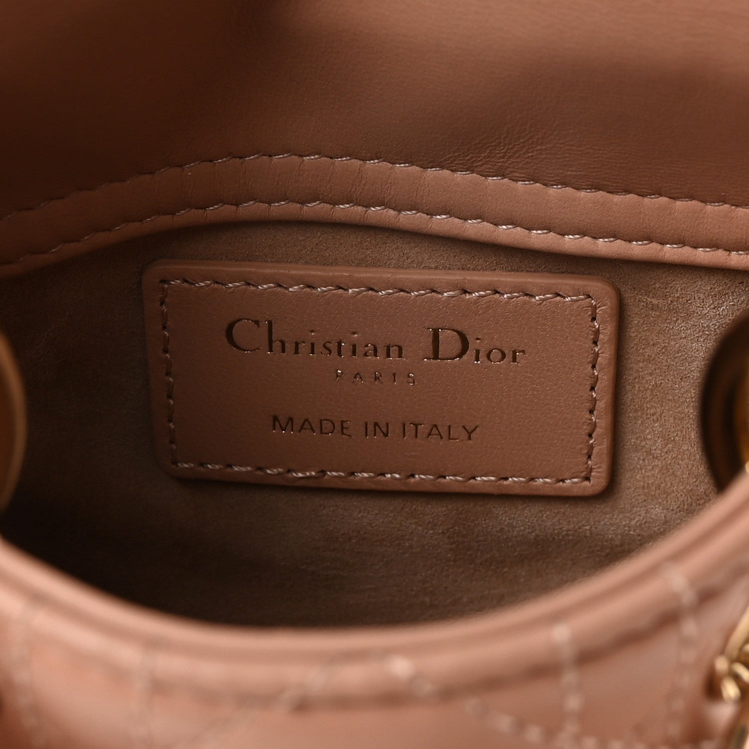 Christian Dior Lambskin Cannage Micro Lady Dior Rose Des Vents 6 of 10