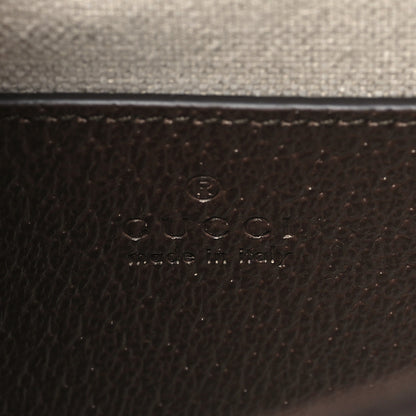 Gucci Monogram Jumbo GG Textured Dollar Calfskin Web Mini Horsebit 1955 Shoulder Bag Camel Ebony New Acero 6 of 10