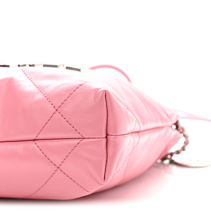 Chanel Shiny Calfskin Quilted Mini Chanel 22 Pink 10 of 11
