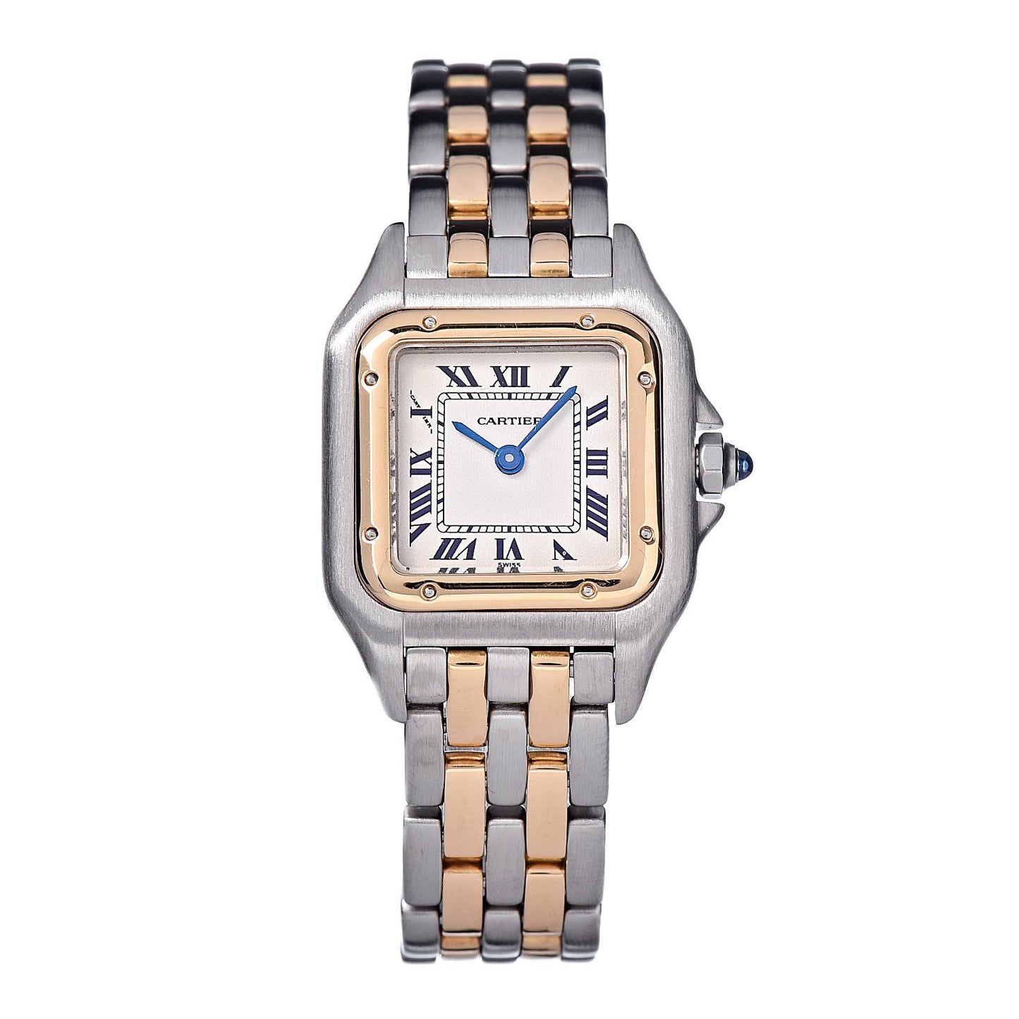 Stainless Steel 18K Yellow Gold 22mm Panthere Quartz Watch