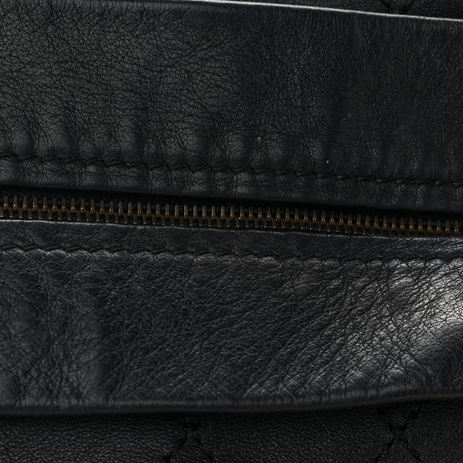 Chanel Calfskin Stitched Large Bowling Bag Black 12 of 14