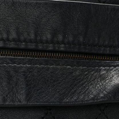 Chanel Calfskin Stitched Large Bowling Bag Black 12 of 14