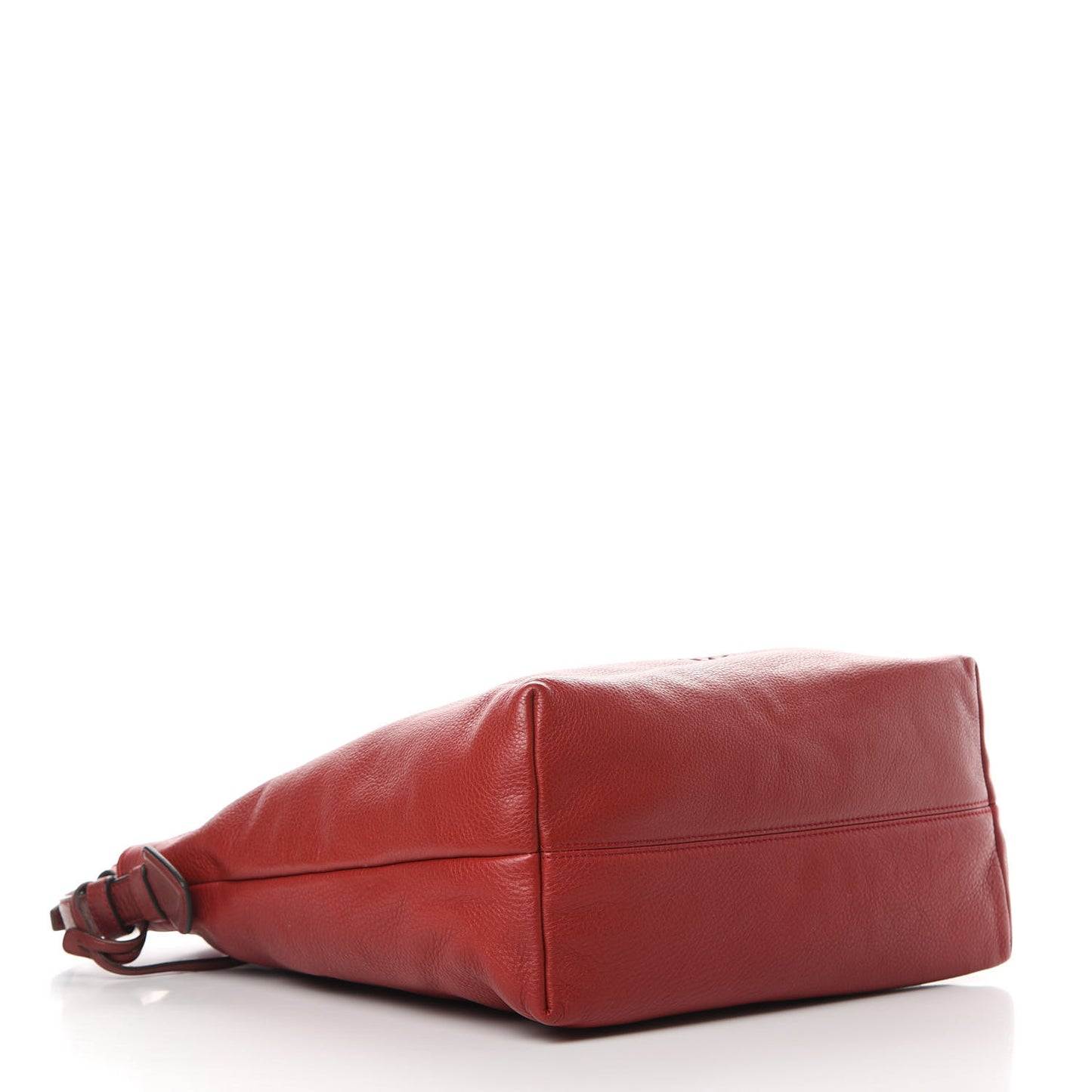 Calfskin Logo Shoulder Bag Red