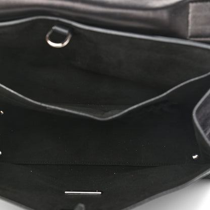 Givenchy Calfskin Crocodile Embossed Medium Shark Lock Satchel Black 7 of 11