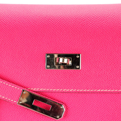 Hermes Epsom Candy Kelly Retourne 35 Rose Tyrien Rubis 16 of 23