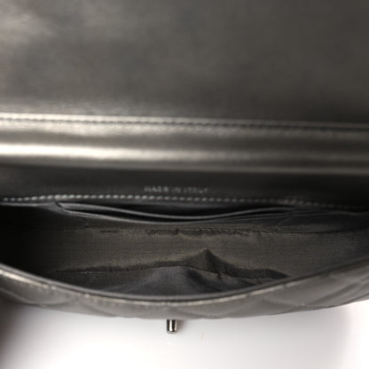 Chanel Metallic Calfskin Quilted Flap Clutch With Chain Ruthenium 5 of 11
