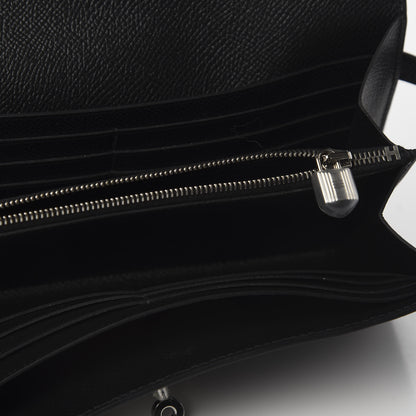 Hermes Epsom Kelly Longue Wallet Black 5 of 10