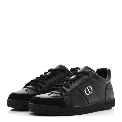 Christian Dior Calfskin Suede Logo Sneakers 37 Black 4 of 9
