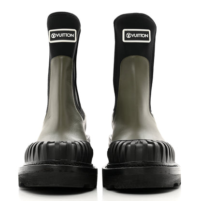 Louis Vuitton Calfskin Beaubourg Ankle Boots 39 Black Green 2 of 8
