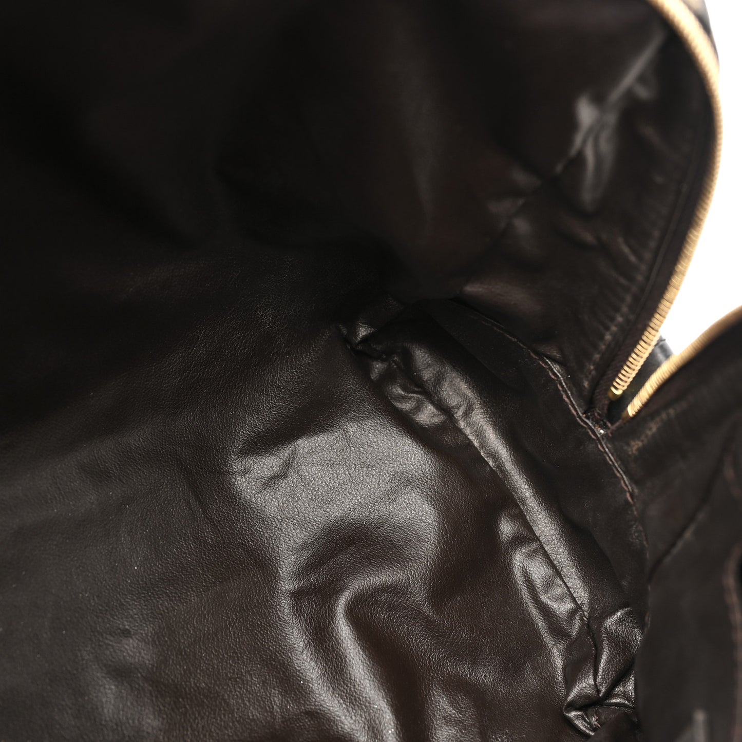 X SARAH COLEMAN Fabric Jacquard Vitello King FF Vertigo Medium Trapezoid Beauty Pouch Tobacco Moro Black