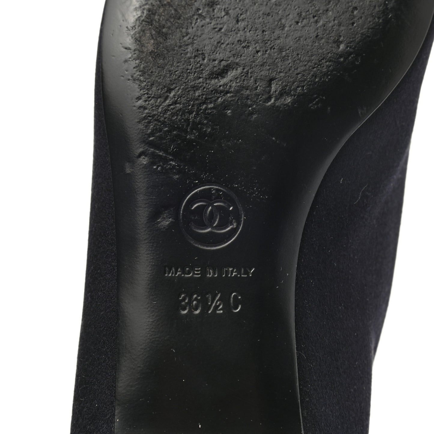 Satin Pearl CC Loafers 36.5 Black