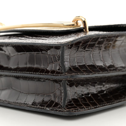 Hermes Shiny Alligator Matte Alligator Mini Sac Roulis Macassar Beton 10 of 11