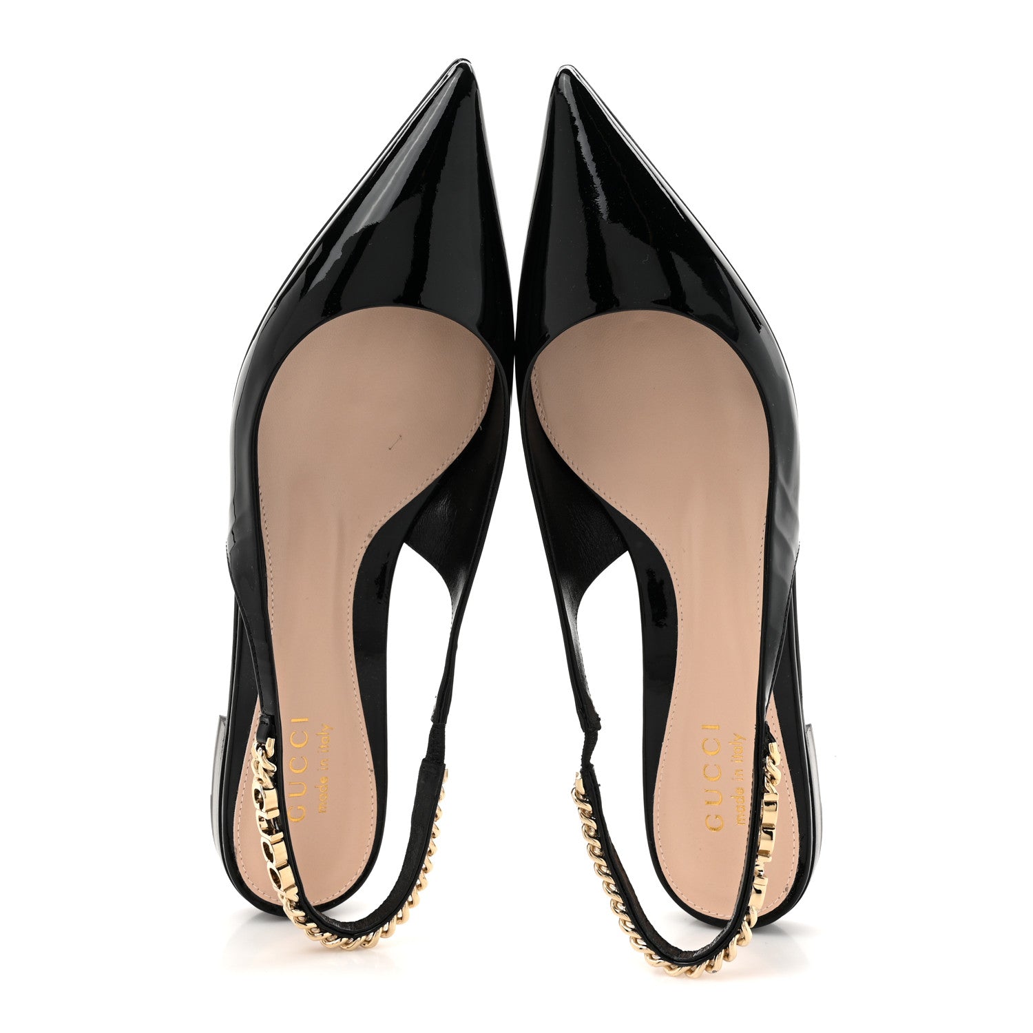 Gucci Patent Signoria Ballet Slingback Ballet Flat 38.5 Black 2 of 12