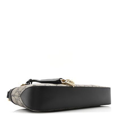 Gucci GG Supreme Monogram Calfskin Small Padlock Chain Shoulder Bag Beige Ebony Black 4 of 9
