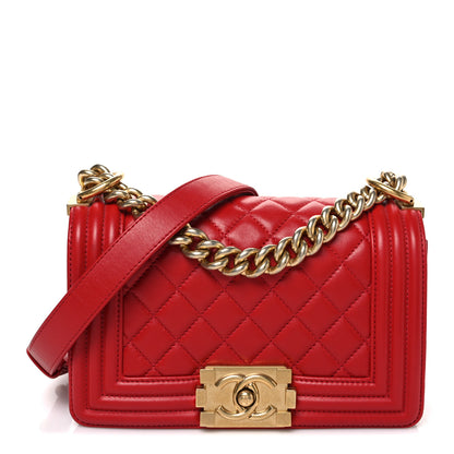 Chanel Lambskin Quilted Small Boy Flap Red 1 of 10