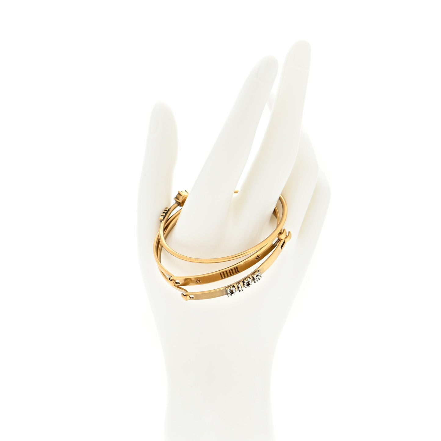 Metal Crystal Dio(r)evolution Bracelet Set Gold