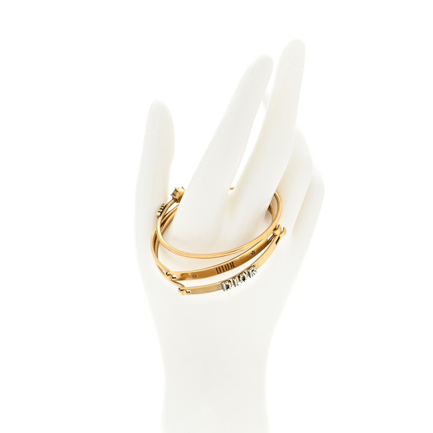 Christian Dior Metal Crystal Dio(r)evolution Bracelet Set Gold 2 of 5