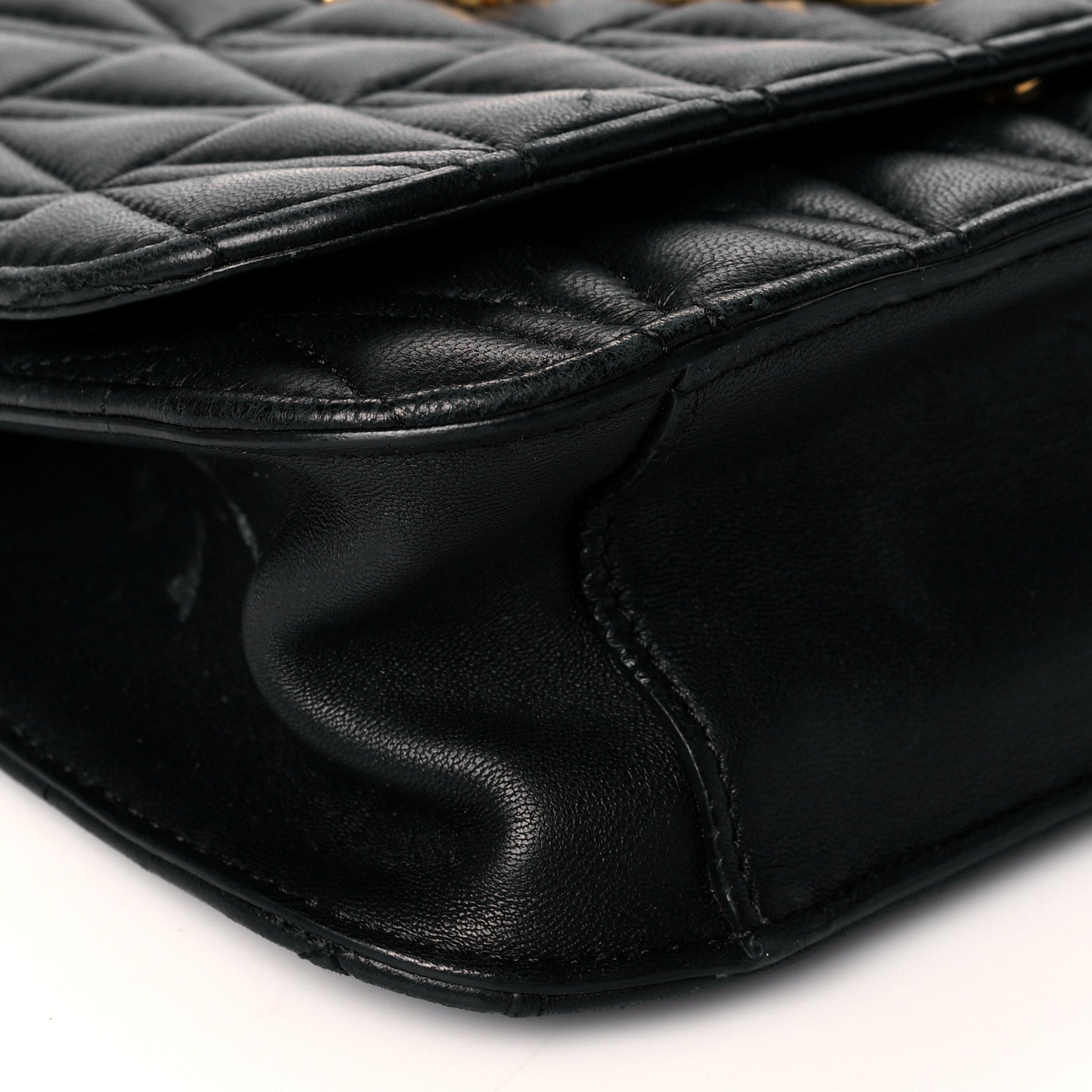 Versace Nappa Quilted Virtus Top Handle Shoulder Bag Black 8 of 21
