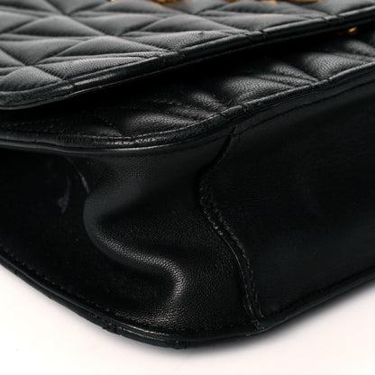 Versace Nappa Quilted Virtus Top Handle Shoulder Bag Black 8 of 21