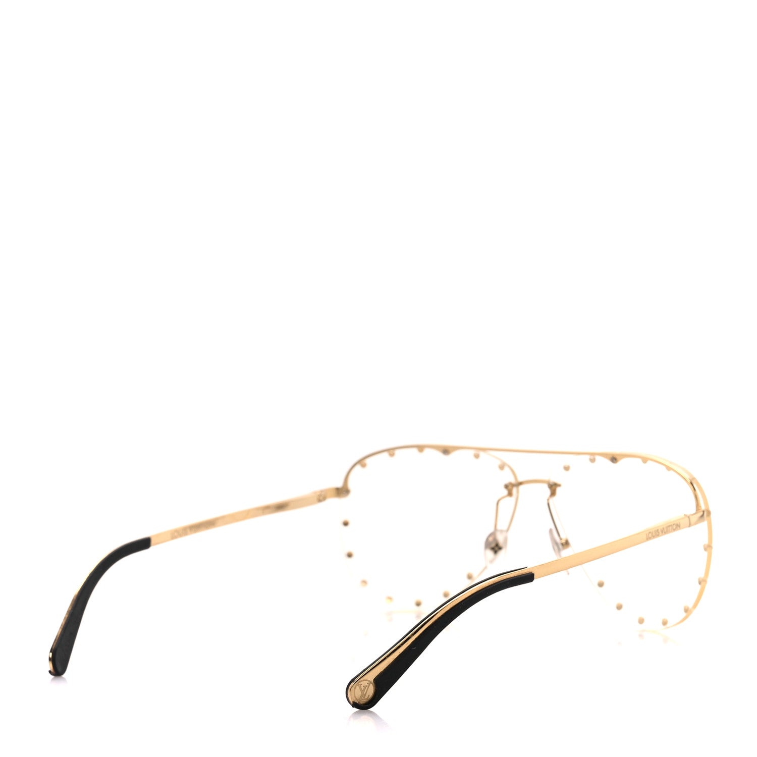 Louis Vuitton Metal The Party Aviator Anti Blue Light Sunglasses Z0997W Gold 4 of 9