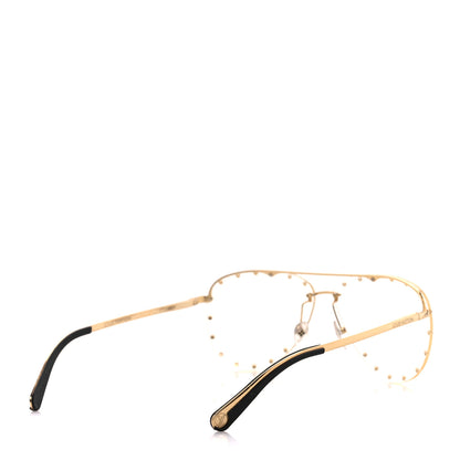 Louis Vuitton Metal The Party Aviator Anti Blue Light Sunglasses Z0997W Gold 4 of 9