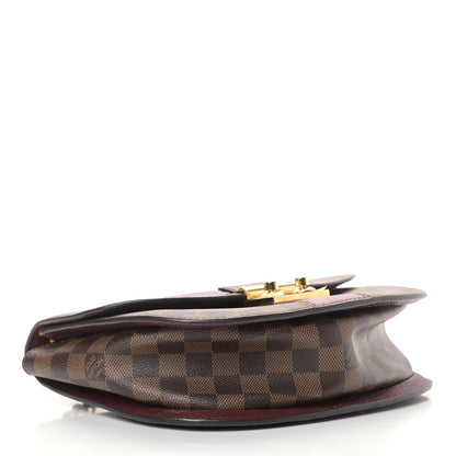 Louis Vuitton Damier Ebene Cuir Taurillon Wight Bordeaux 4 of 12