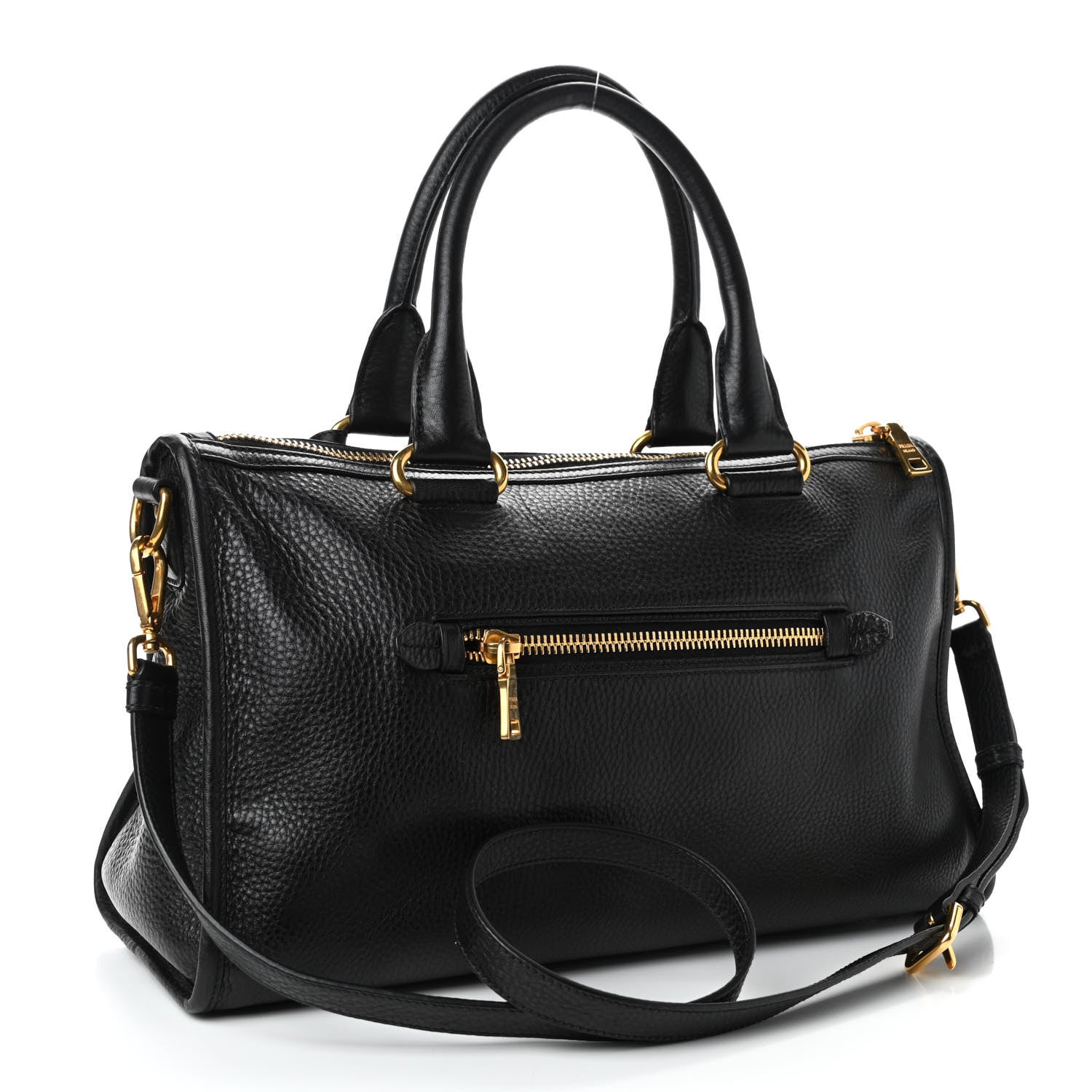 Prada Vitello Daino Shopping Satchel Black 2 of 4