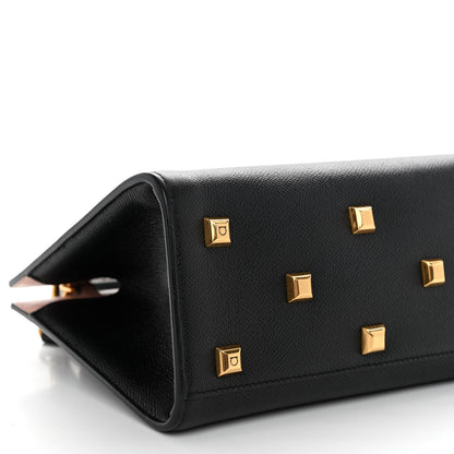 Salvatore Ferragamo Calfskin Small The Studio Box Bag Black 8 of 10
