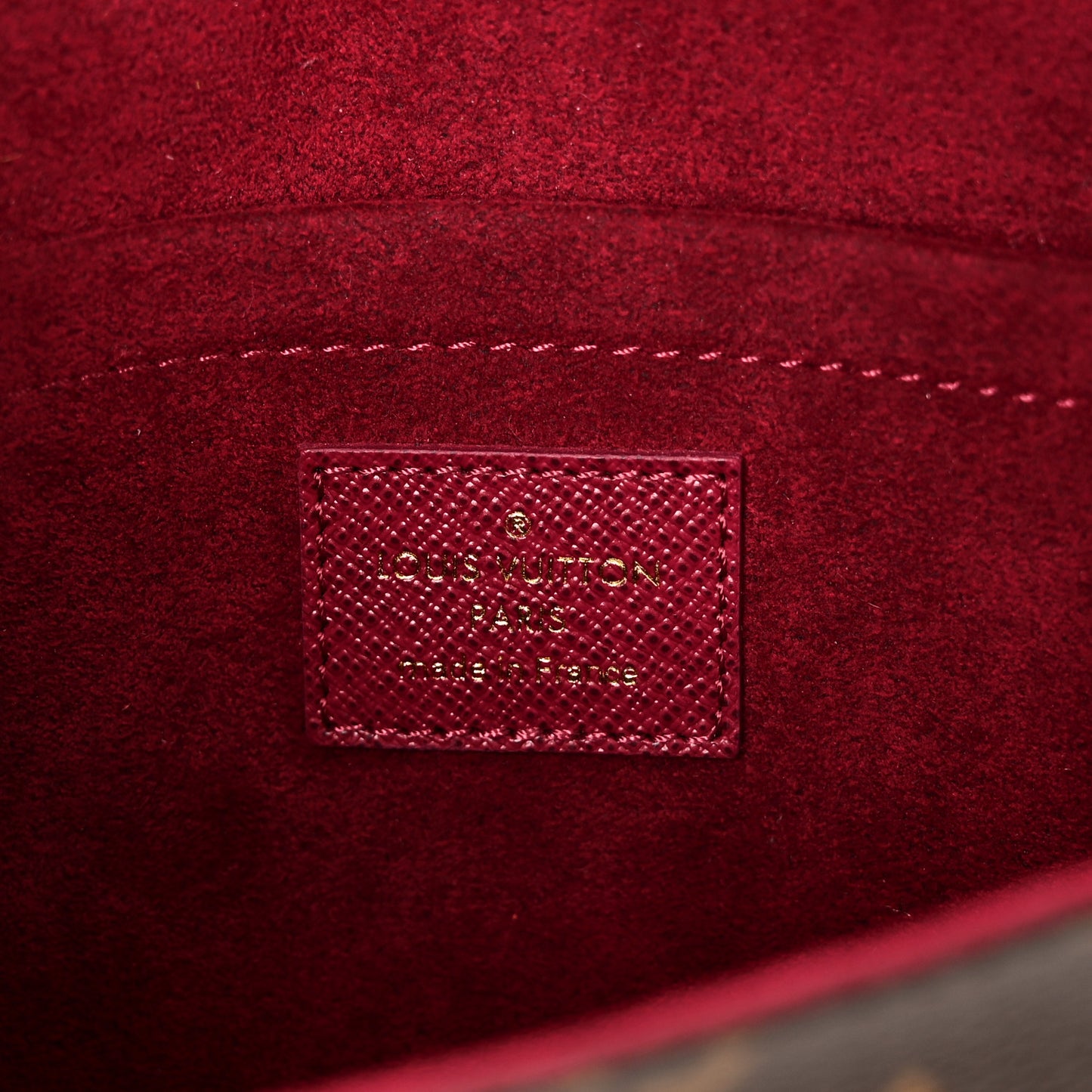 Monogram Pochette Felicie Chain Wallet Fuchsia