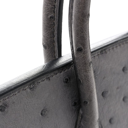 Hermes Ostrich Birkin 25 Gris Agate 14 of 15