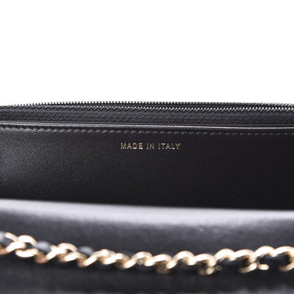 Chanel Lambskin Quilted Trendy CC Wallet On Chain WOC Black 7 of 13
