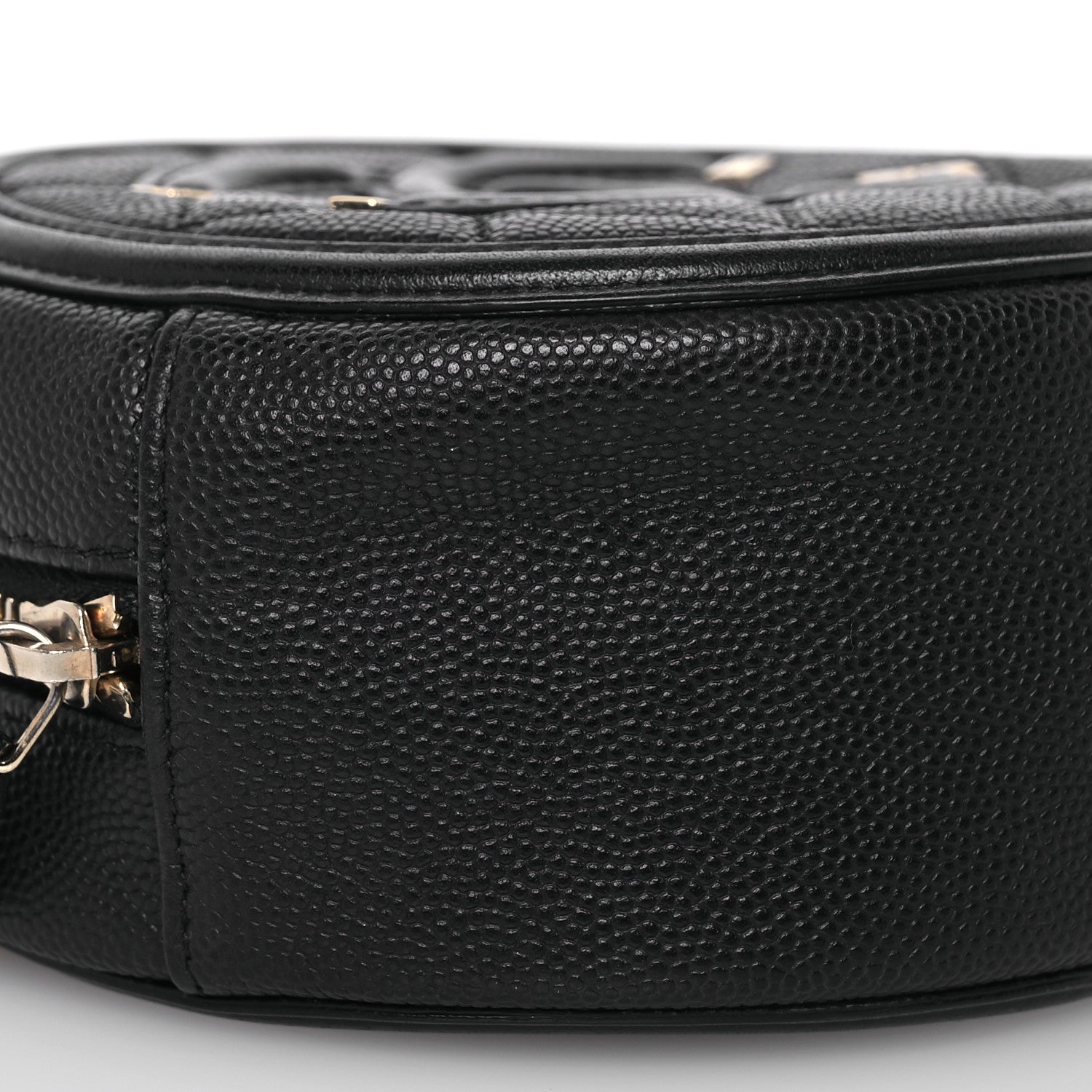 Chanel Caviar Quilted Round Filigree Crossbody Black 9 of 10