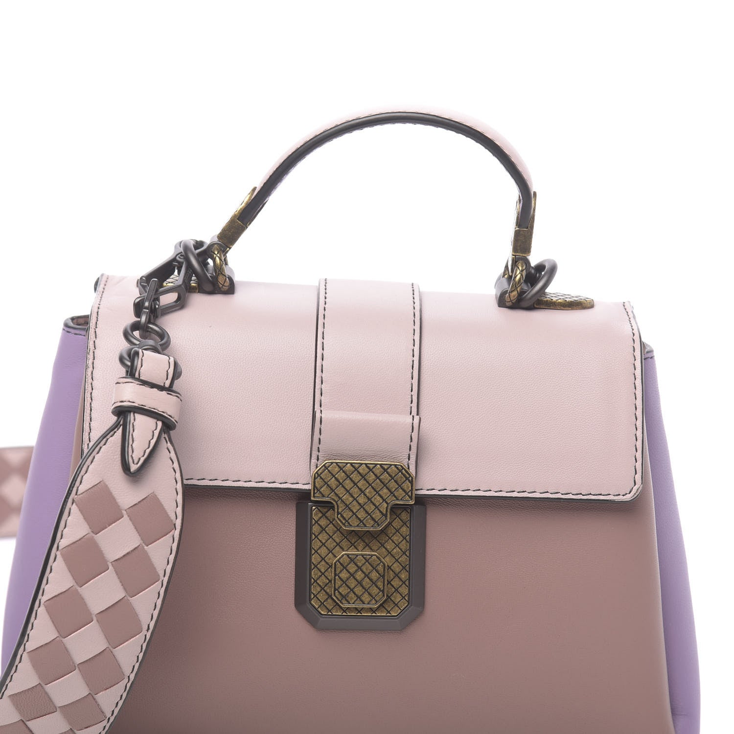 Bottega Veneta Nappa Multicolor Mini Piazza Bag Deco Rose Quartz Wisteria 7 of 9