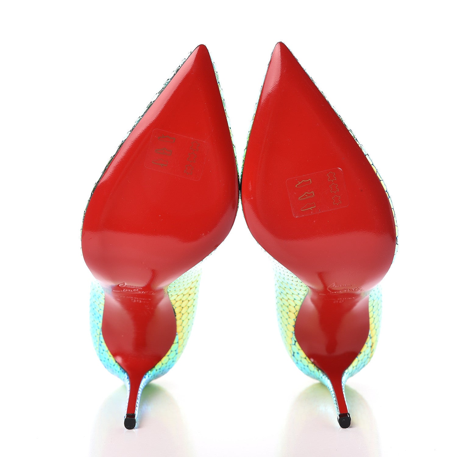 Christian Louboutin Specchio Ruche Pigalle Follies 100 Pumps 38 Taiga 5 of 8