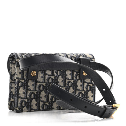 Christian Dior Oblique Saddle Belt Bag Blue 3 of 11