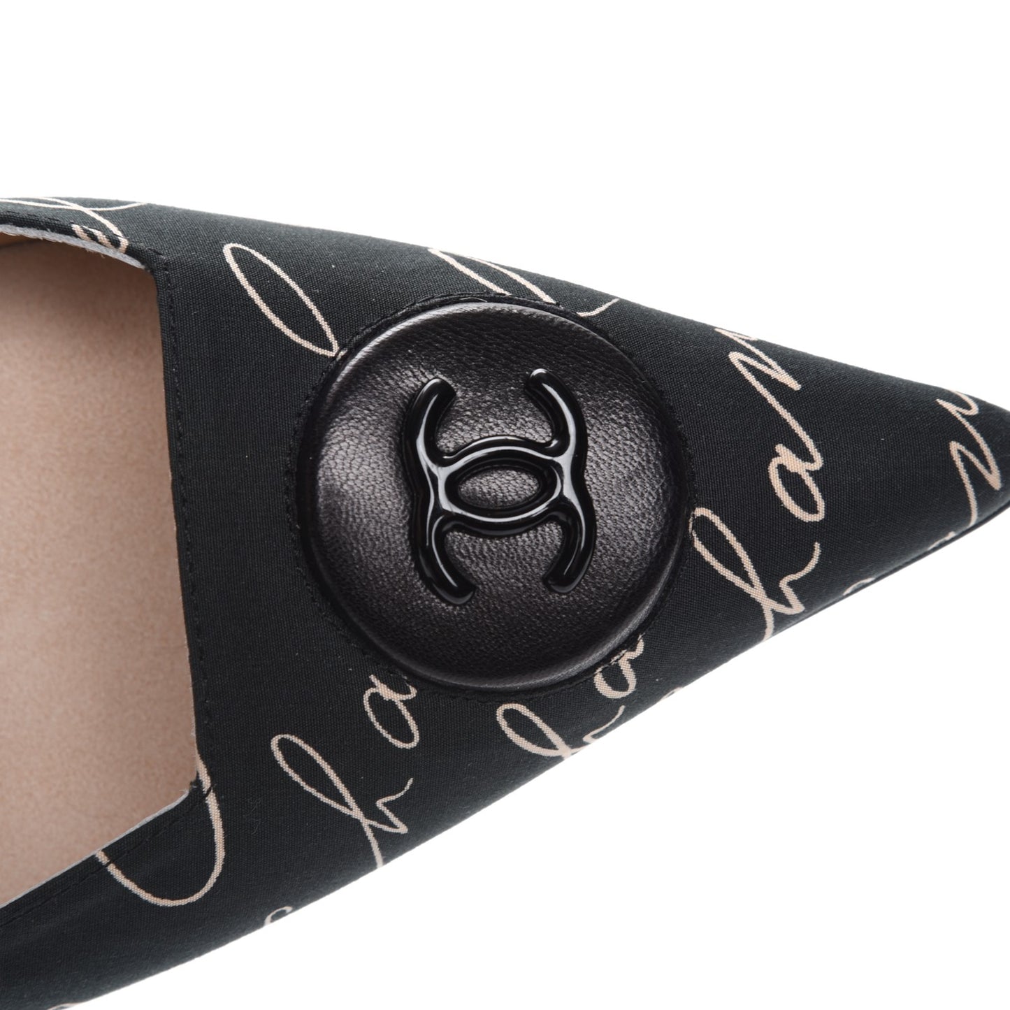 Toile Printed CC Mules 39.5 Black