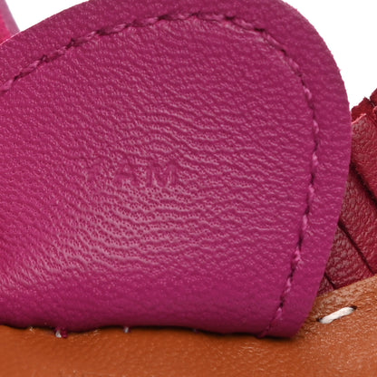 Hermes Milo Lambskin Grigri Rodeo Horse Bag Charm MM Gold Rubis Rose Pourpre 4 of 5