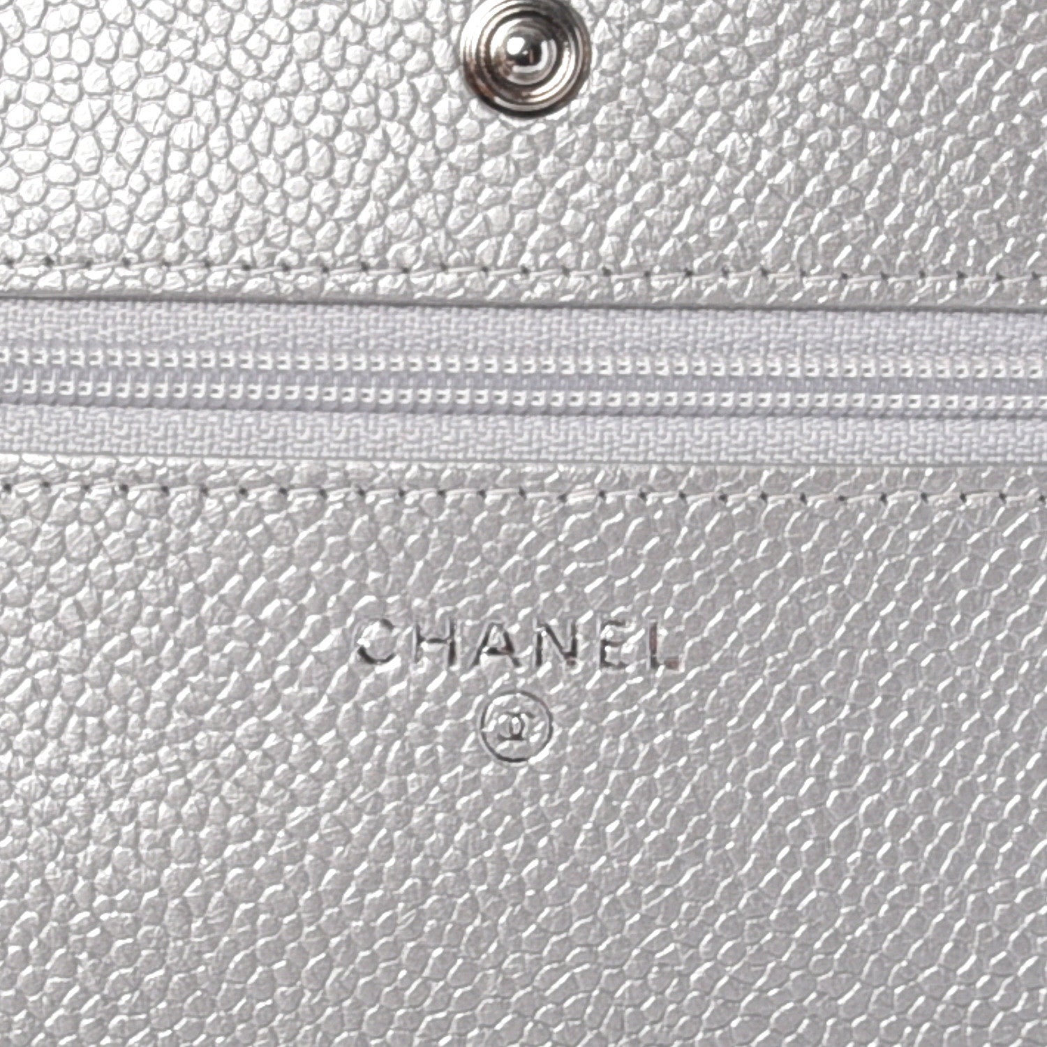 Chanel Metallic Caviar Quilted Wallet on Chain WOC 7 of 9